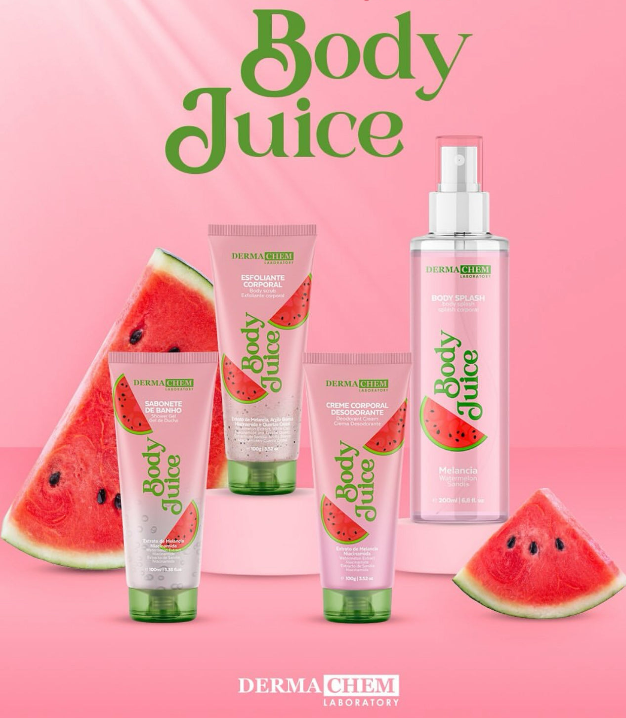 Dermachem Body Juice Bath soap scrub body deodorant cream and body splash