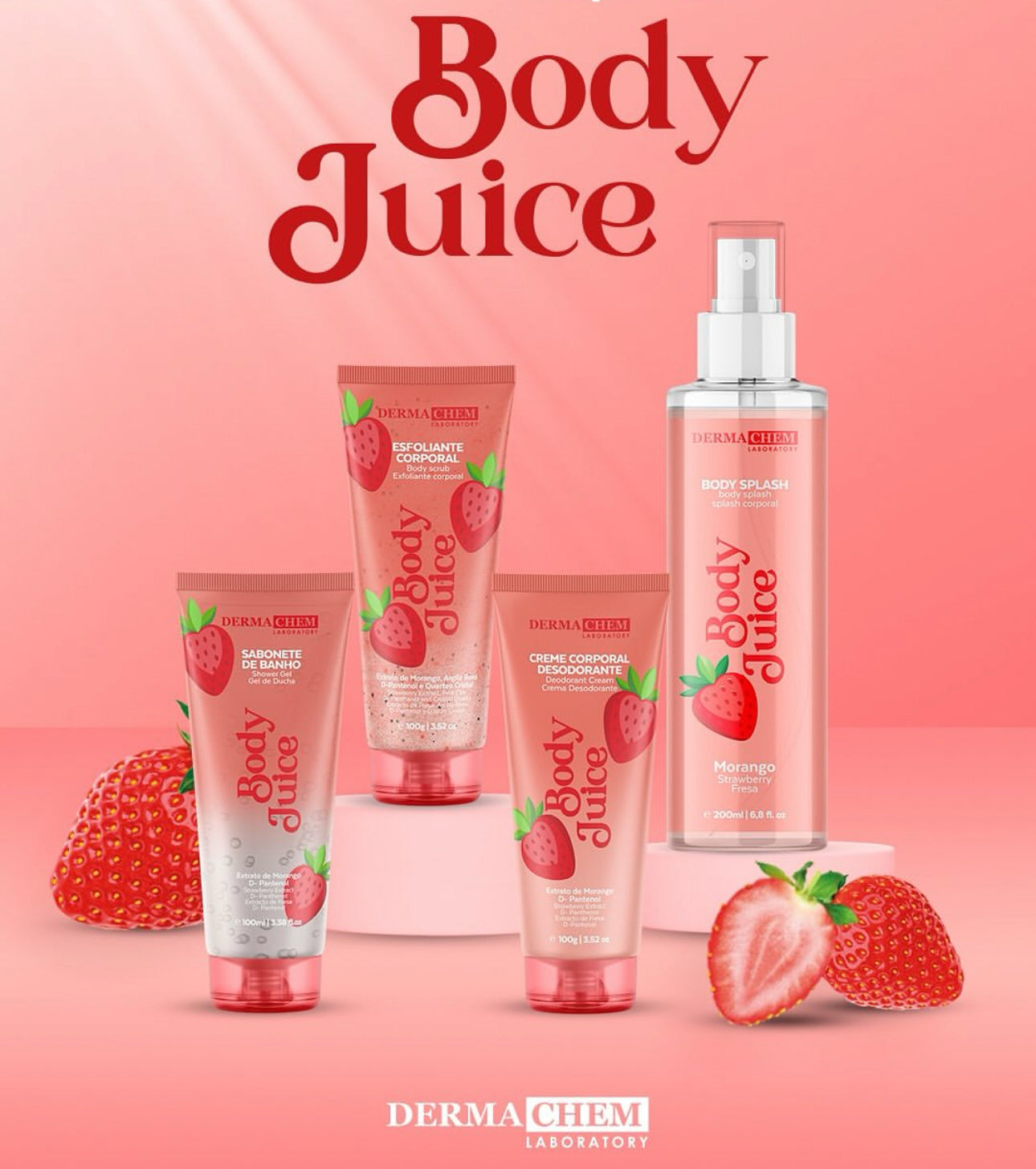 Dermachem Body Juice bath soap body scrub body deodorant cream and body splash Derma Chem Dermachem