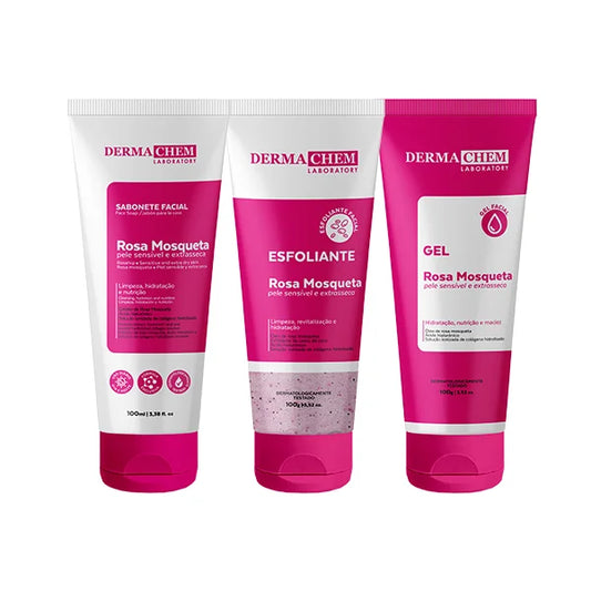 Dermachem Rosa Mosqueta nutrição limpeza e hidratação